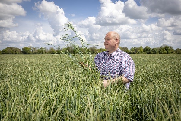 David Jones standing in a field